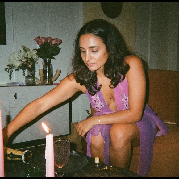 EMA SAVAHL vintage 2 piece halter set and skirt - Picture 3 of 5